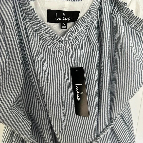 2X - Lulu’s Seersucker Dress.  New with tags! - Picture 5 of 5